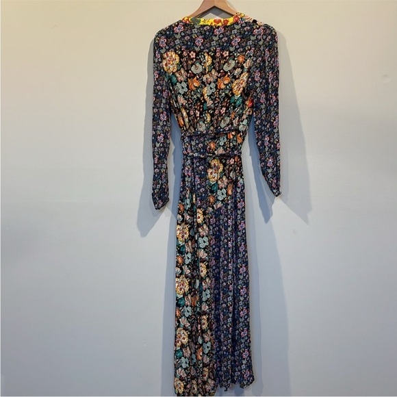 FRAME women’s Floral Panel wrap maxi Dress medium - Picture 8 of 9
